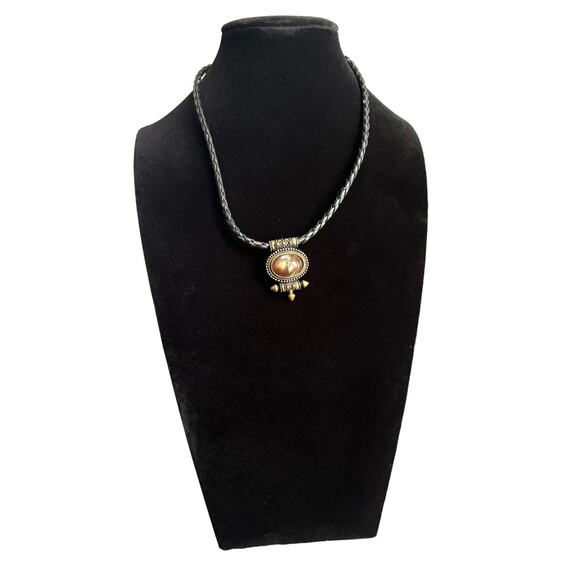 Vintage Lot of 5 Neutral Toned Beaded Statement‎ Necklaces - Picture 8 of 11